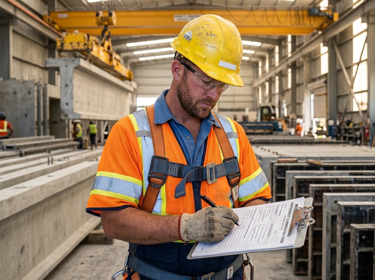 Operario anotando ideas de mejora